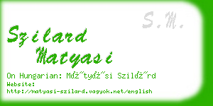 szilard matyasi business card